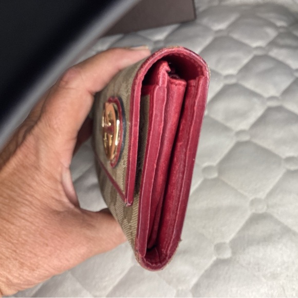 Gucci Heart monogram canvas long wallet with red leather trim - Picture 13 of 15